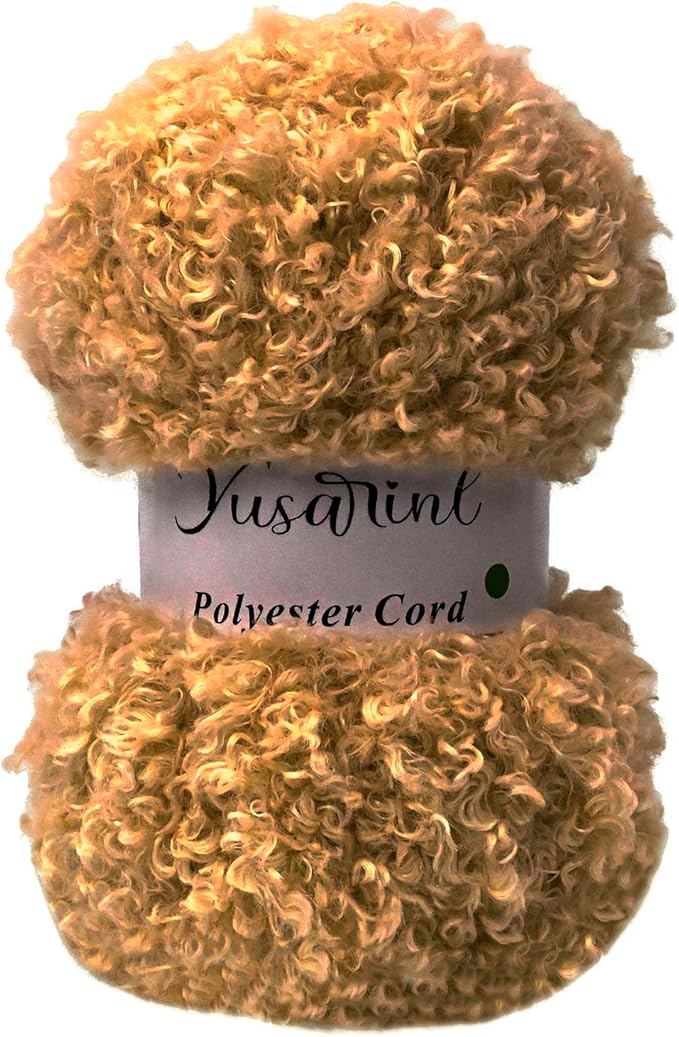 (32 Colors Available) Yusarinl Teddy Bear Yarn,Fuzzy Yarn for Crochet Polyester Plush Fur for Crafts Fluffy Fuzzy for Knitting(3.35 oz, 40 yds)-Orang Yellow