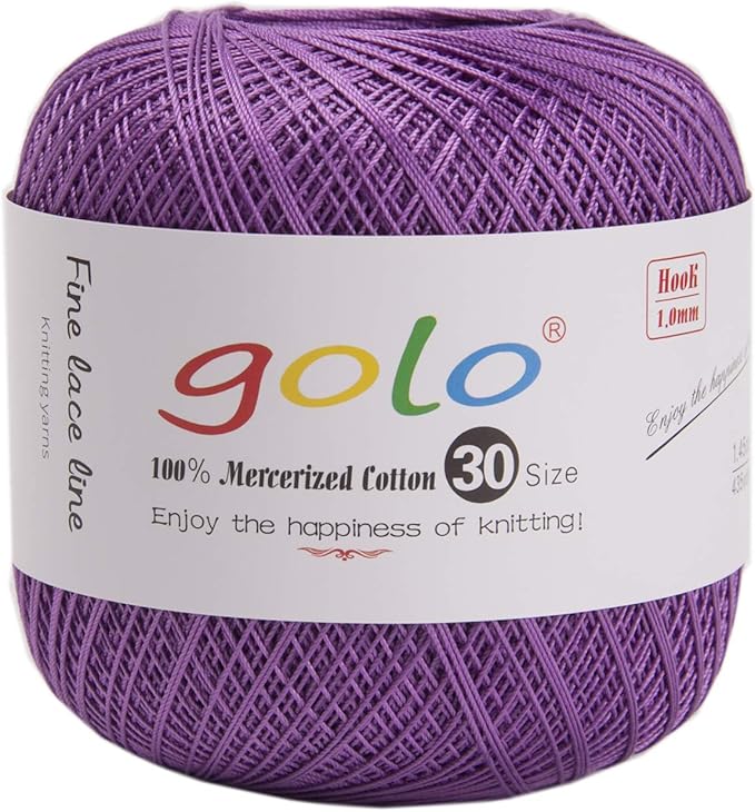 golo Crochet Thread Size 30 Tatting Yarn Violet Yarn 553