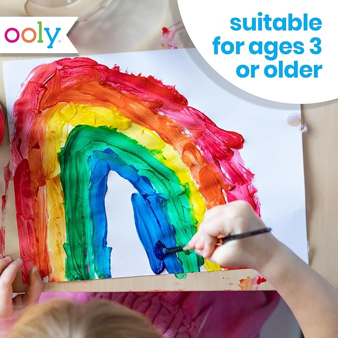 OOLY Lil Watercolor Paint Pad for Kids - 20 Sheets Watercolor Paper Pad 9x12 Inch, 200 GSM Acid Free - No Bleed Watercolor Paint Pad, Ages 3 and Up