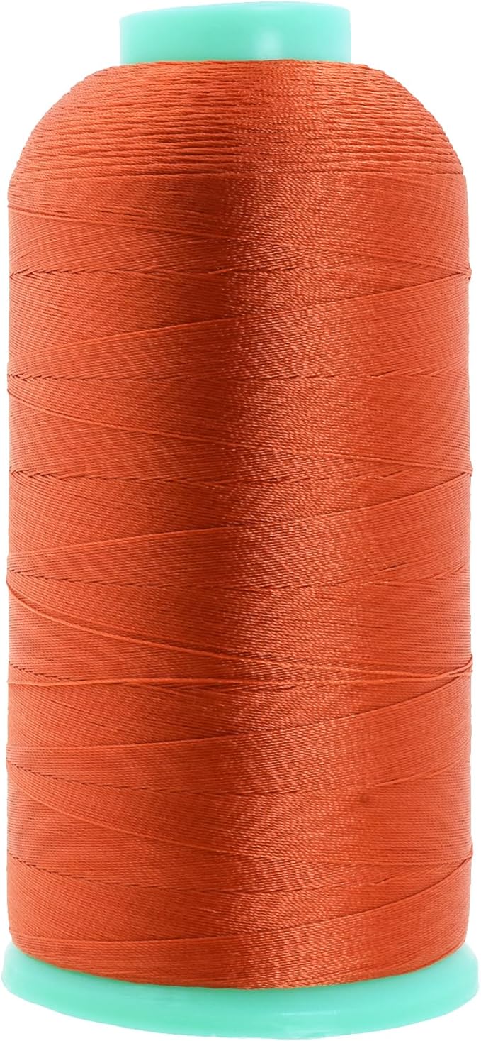 Mandala Crafts Size 46 210D T45 Bonded Nylon Thread - Rust 2843 YDs Tex 45 Heavy Duty Sewing Threads for Leather, Jeans, Weaving, Outdoor Marine Upholstery