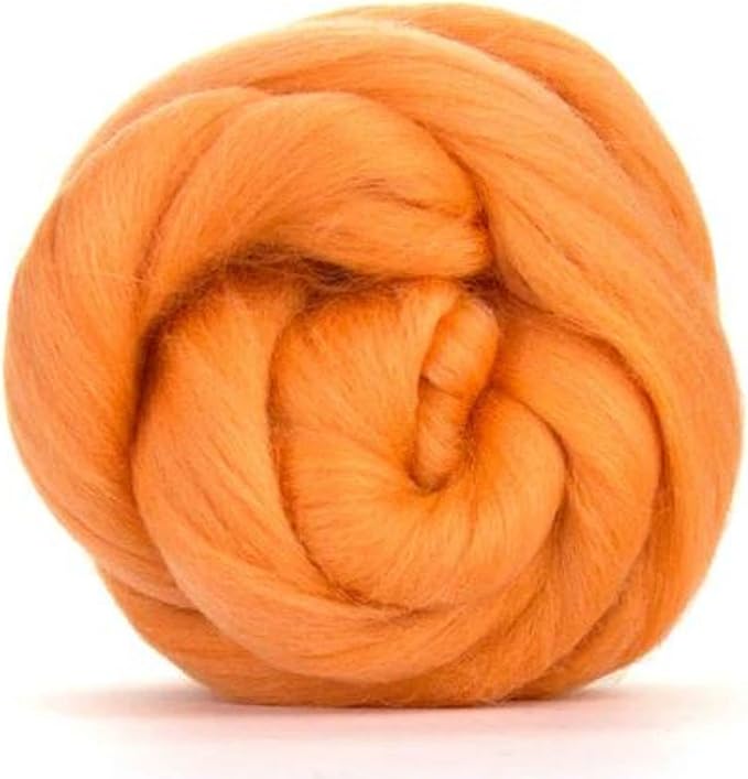 Revolution Fibers Merino Wool Combed Top | 1 lb Premium Wool Roving | 22 Micron, Best Merino Wool for Spinning, Tapestry, Needle Felting, Big Yarn Roving and Wall Hangings (Peach)
