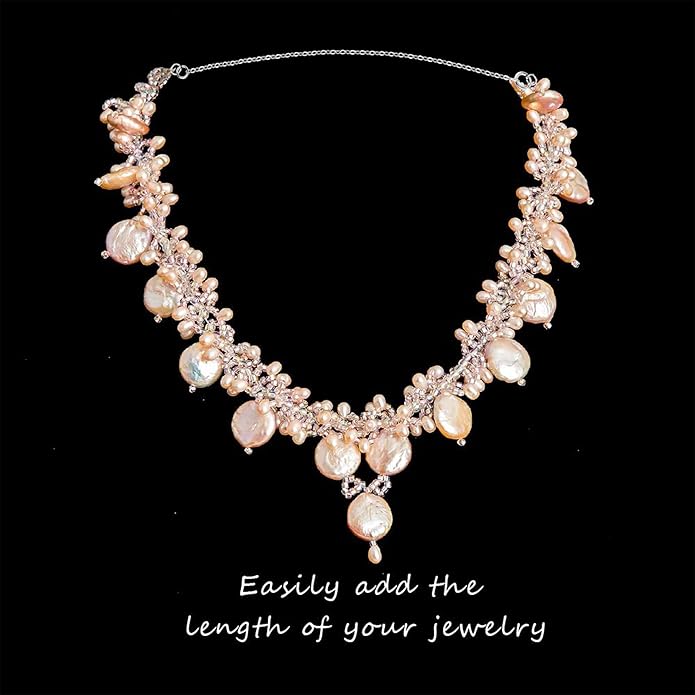 3 Pcs 925 Sterling Silver Necklace Extenders for Women Durable Strong Removable Necklace Bracelet Anklet Extension Jewelry Making Chains