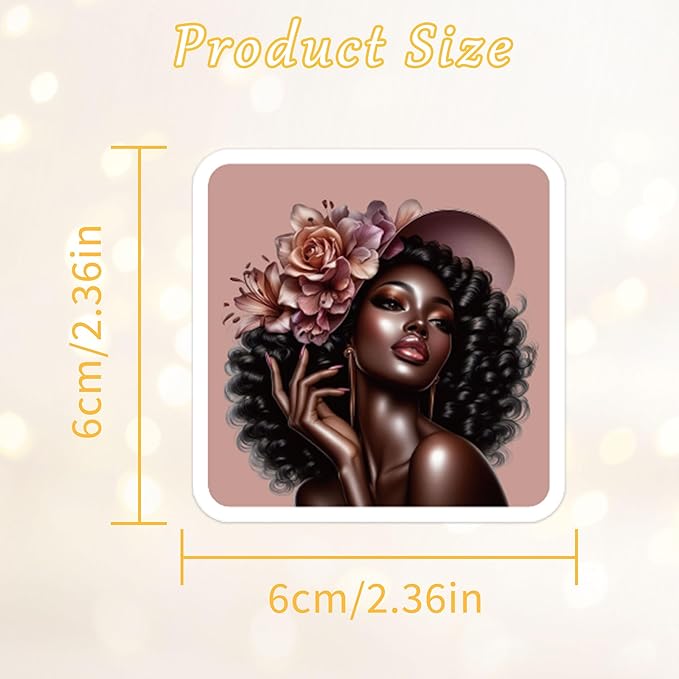 Black Girl Vision Board Stickers, 100 Pcs Inspirational Vision Board Supplies for Black Women, Affirmation Quote and Positive Self Love Decals for Journal Planner Scrapbook Laptop DIY Wall Decor