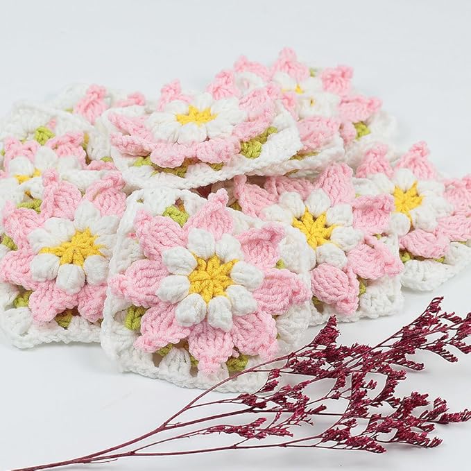 QKHEEYarn for Crocheting and Knitting 8 * 1.76 Oz (50G) /195yd, Fine/Fingering Weight (1), 60% Cotton 40% Acrylic Soft Yarn kit for Making Granny Squares and amigurumi (Cherry Red)