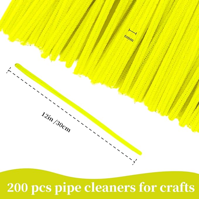 Yellow Pipe Cleaners Artificial Forsythia Flower Wreath Spring Summer Fall Wreath Leaves Wreath for Front Door Wreath Porch Farmhouse Patio Garden Home Decor Craft Supplies,Pipe Cleaners Bulk