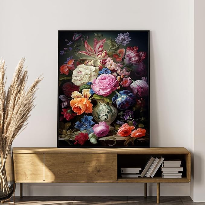 Paint by Numbers Kit for Adults Beginner Flower, Vintage Vase Adult Paint by Number Kits on Canvas, Colorful DIY Acrylic Oil Painting by Numbers for Adults, Perfect for Home Wall Decor 16X20 Inch