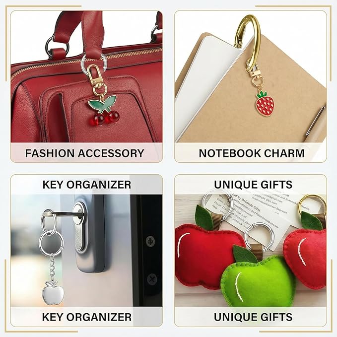 Key Chain Keychain Making Kit Accessories 540pcs Gold and Silver Bag Charm Clip Rings,Keychain Clip Clasps,Lobster Clasps, Jump Rings,Key Chains for DIY Bag Charm Making Kit Jewelry Craft Supplies