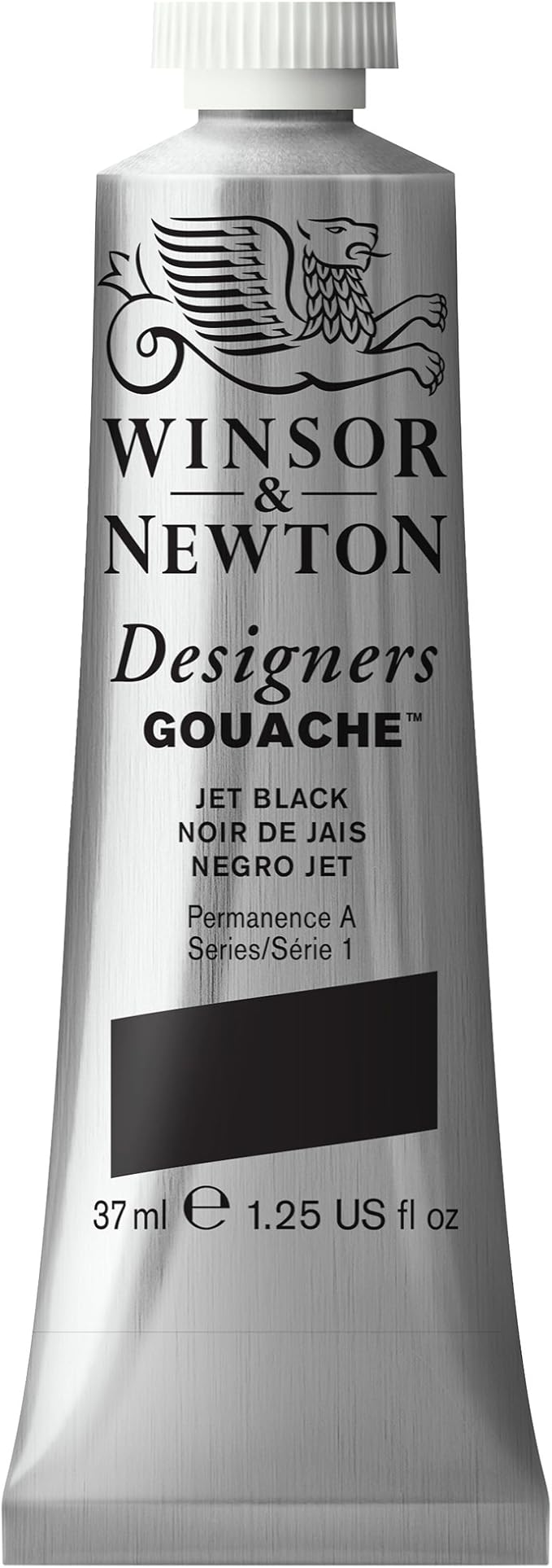 Winsor & Newton Designer's Gouache, 37 ml (1.25oz) tube, Jet Black