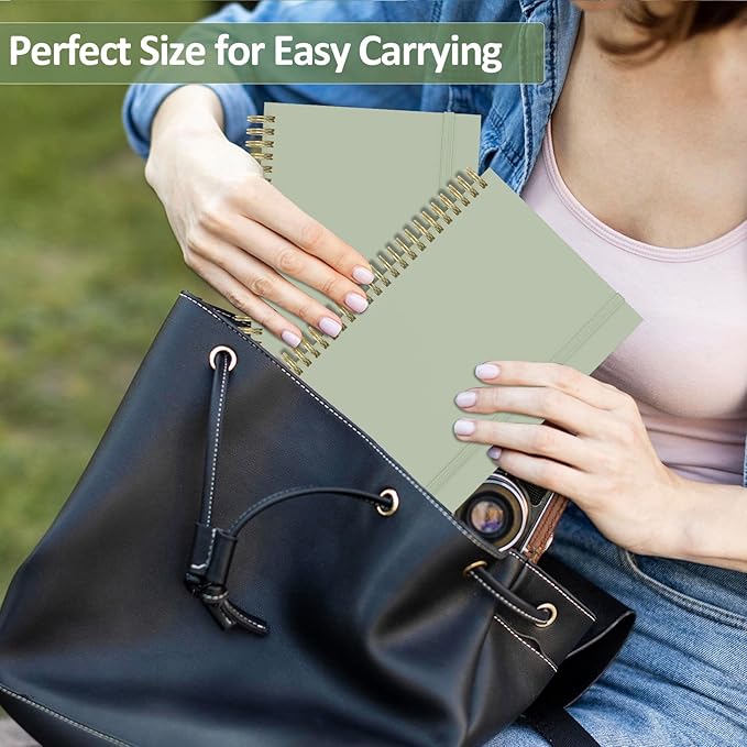 forvencer 2 pack blank spiral notebook, 8"x 5.6"hardcover sketch book, 100gsm thick paper, art sketchbook for women & adult, 100 pages / 50 sheets pages drawing book journal for school office drawing, burgundy