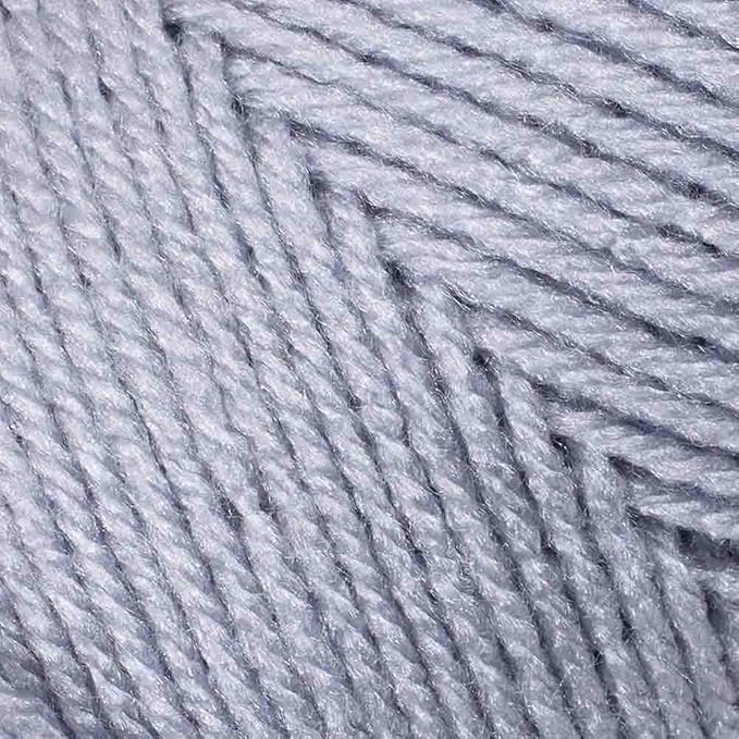 Craft County Size 4 (Medium) 100% Acrylic Fiber Yarn – Variety of Color and Pattern Options – for Crochet, Knitting, and Weaving (Light Gray)