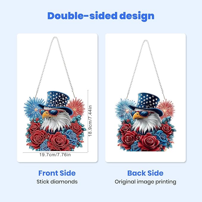 MXJSUA Roses Gnome Special Shaped Hanging Diamond Painting Art Kits for Adults, Crystal Rhinestone Acrylic Gem Art Pendant Ornaments Kit for Home Decoration and Gift