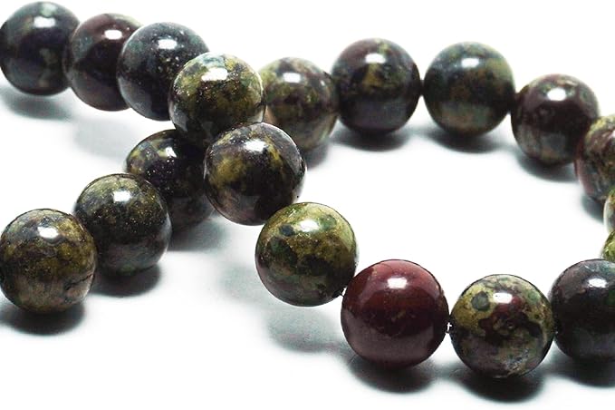 Natural Stone Beads - African Blood Jasper Round Beads (59-62pcs, 6mm)