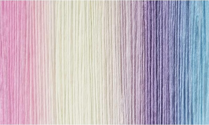 NICEEC 2 Skeins Rainbow Soft Yarn 100% Wool Gradient Multi Color Yarn for Crocheting Knit Total Length 180m×2(196yds×2,50g×2)-21#