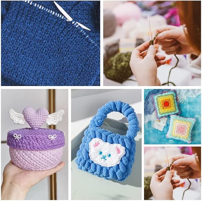 BENECREAT 2Pcs Wooden Sock Knitting Needle Gauge, Oval Rectangle Yarn Wrap Guide Board Wood Spinning Control Card Knitting Tool for Spinners Yarn Measuring Tools Crochet Accessories