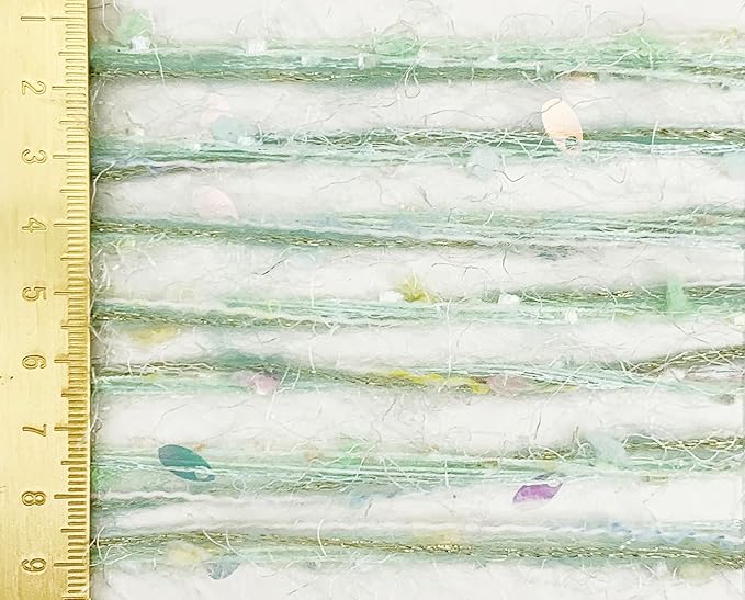 Sparkle Yarn, Acrylic Yarns for Knitting Crocheting Crafts DIY, Glitter Sequins Yarn,Set of 3 Rolls (Light Green)