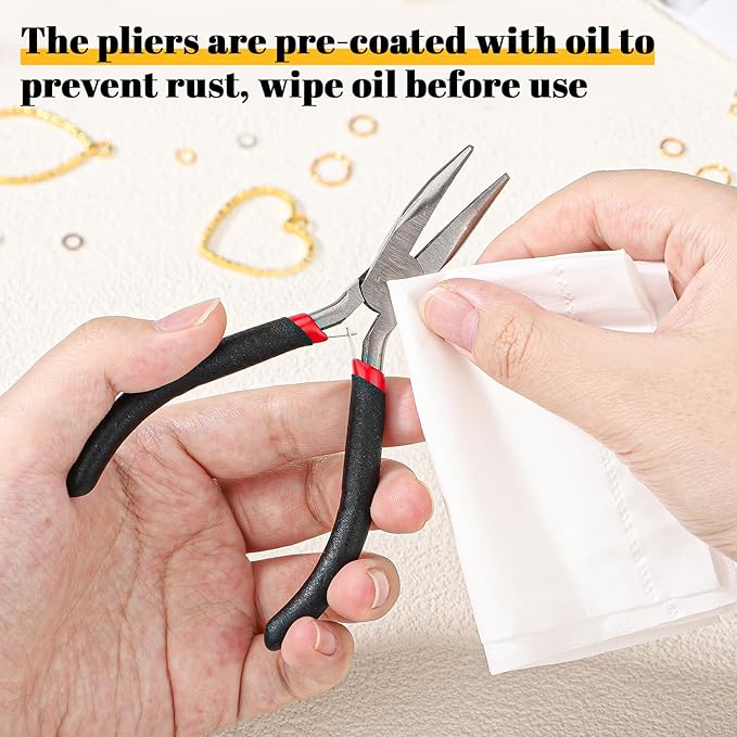 Gartful Jump Rings for Jewelry Making, 5mm Jump Ring with Pliers & Tweezers & Opener Ring for Jewelry Repair & DIY Charms Necklace, Bracelet, Earring, Keychain, Multisize