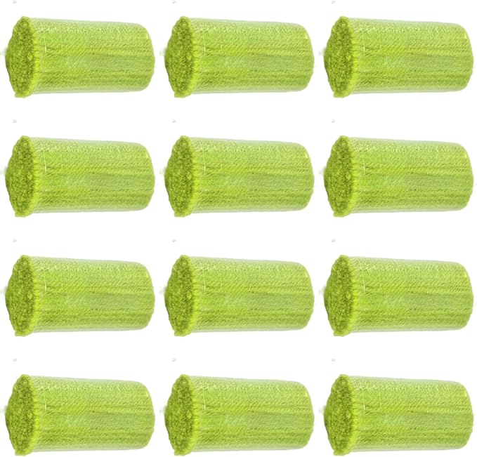 Yglnden 12 Rolls Latch Hook Kit Colorful Yarn Bundles Cut Rug DIY Latch Hook Yarn for Handmake Craft Sewing Knitting for Adults (Green#29)