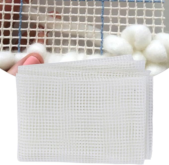 GLOGLOW Hook, Mesh Fabric Blank Rug Hooking Mesh Kit DIY Rug for Hook Rug Tapestry DIY(150x100cm/59x39.4in)