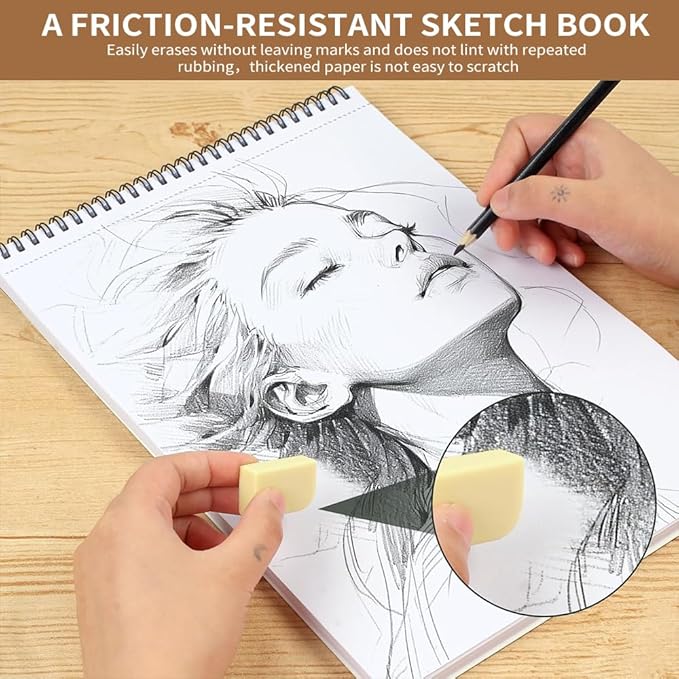 Thickened Mixed Media Sketchbook - Three Different Sizes, Drawing Paper Pad-108lb/160gsm, (Anime X, A6 (Mini Size) 3.9X5.7 inch)