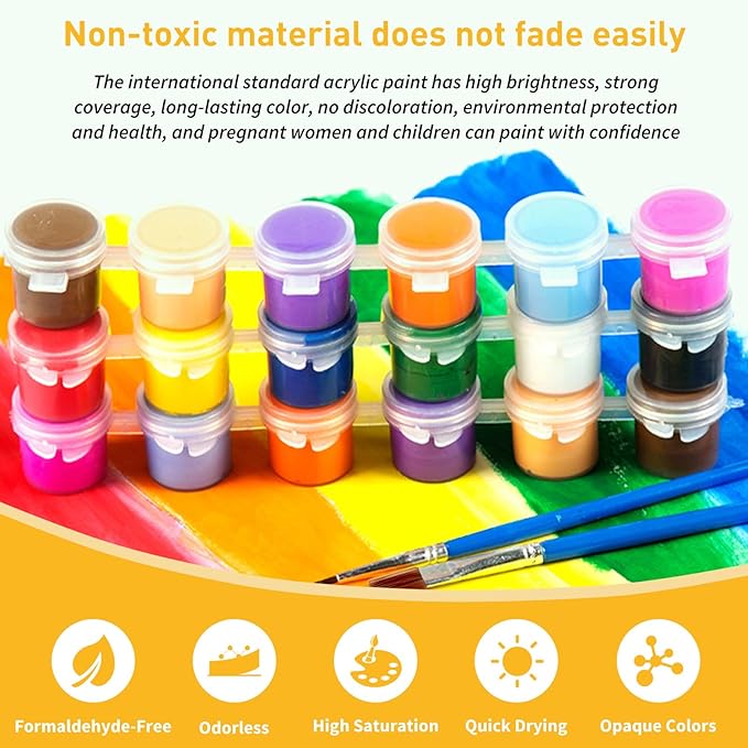 Mandun Easter Paint by Numbers for Adult, Gnome Paint by Numbers Kit for Adults Beginners, DIY Acrylic Painting on Canvas for Home Wall Art Decor Gift 16x20Inch