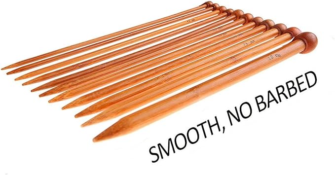 Bamboo Knitting Needles Set Knitting Needle Case Kits for Beginners Wooden Wood