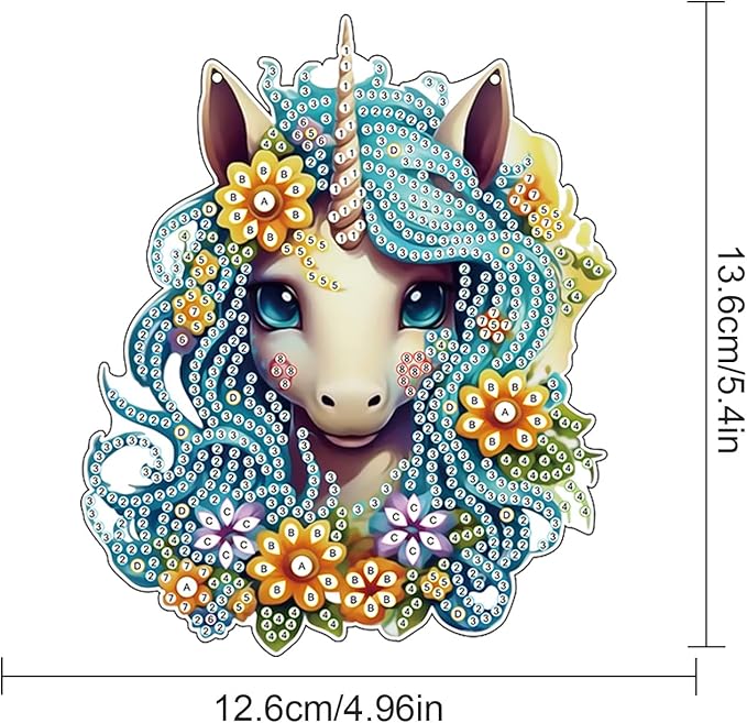 AiYuanzsh Animal DIY Acrylic Diamond Art Painting Pendant Kits Special Shaped Rhinestone Round Diamond Art Window Pendants Home Garden Wall Hanging Kits Home Wall Decor Gift