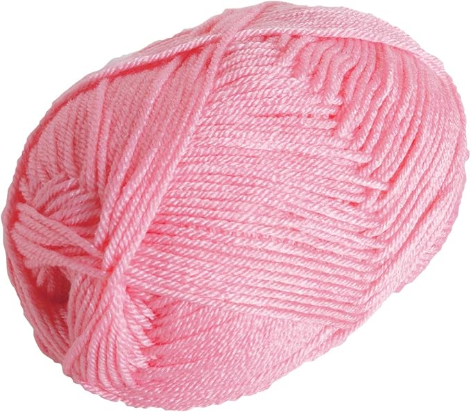 Knit Picks Brava Pink 100% Acrylic Worsted Weight Soft Yarn for Knitting, Crocheting, Knitting Machine use, Medium Weight 4 Yarn for Washable Projects (Cotton Candy)