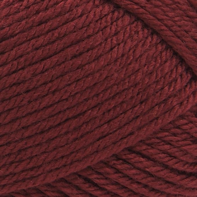 Lion Brand Yarn Basic Stitch Anti-Pilling Yarn for Crocheting, Knitting, and Crafts, Pomegranate, 3 Pack
