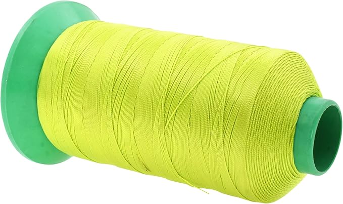 Mandala Crafts Size 138 420D T135 Bonded Nylon Thread - Lime Green 1250 YDs Tex 135 Heavy Duty Sewing Threads for Leather, Jeans, Weaving, Outdoor Marine Upholstery