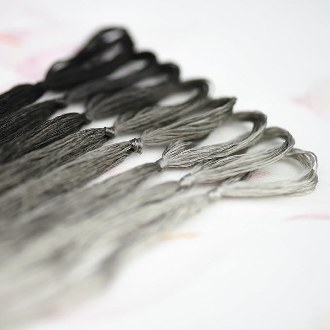 Natural 100% Silk Thread, Handmade Embroidery Thread Silk Floss 8 Colors 110m Each (78)