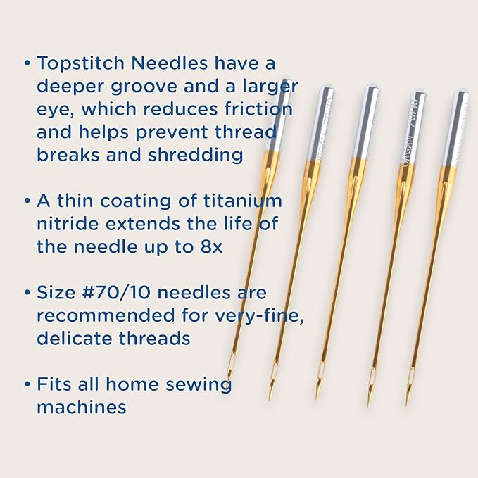 YLI Invisible Thread – Fine Polyester Monofilament for Quilting, Appliqué & Stitch-in-The-Ditch (Wonder Invisible Thread & Topstitch #70/10, Combo Pack)