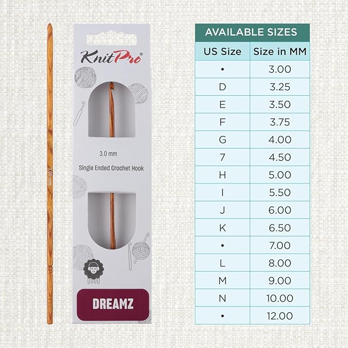 KnitPro Dreamz Single-Ended Crochet Hook | 3mm