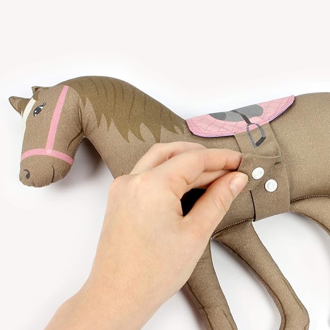 kullaloo Horse-Themed Fabric Panel Sewing Kit ✦ Cut & Sew DIY Project for Kids & Beginners ✦ Includes 8 Projects – Great for Girls, Boys, and Family Craft Time (Horse Love)