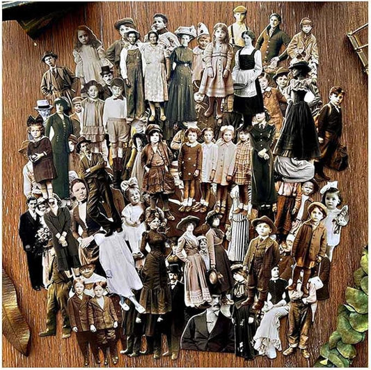 Vilikya 83Pcs Dark Academia Paper Dolls for Junk Journal Supplies, Vintage Cardstock People Cutouts for Scrapbook Kits, Collage Ephemera for Junk Journals, Thick Decorative Papers for Room Decor Wall