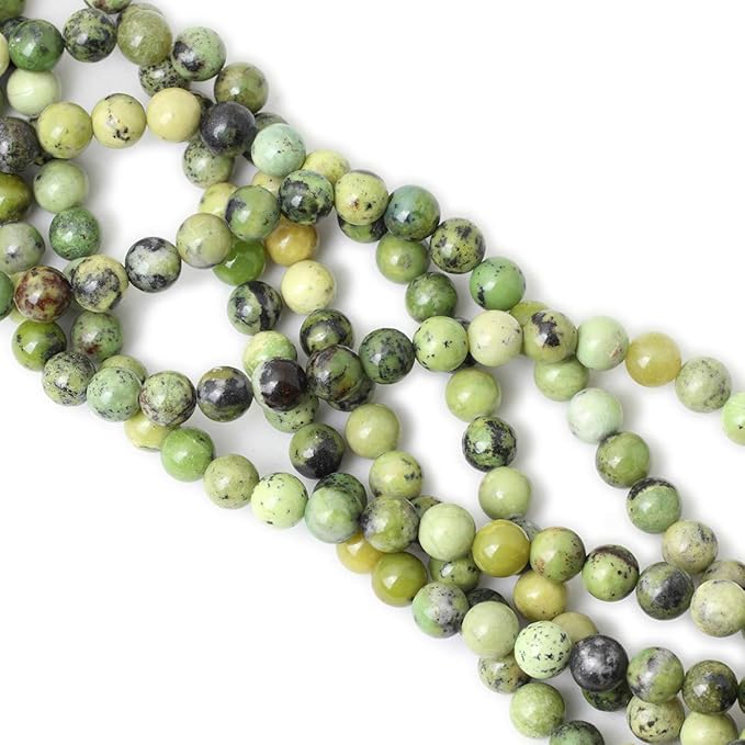 cheavian 35pcs 10mm natural australian jade gemstone round loose beads for jewelry making diy handmade materials 1 strand 15"