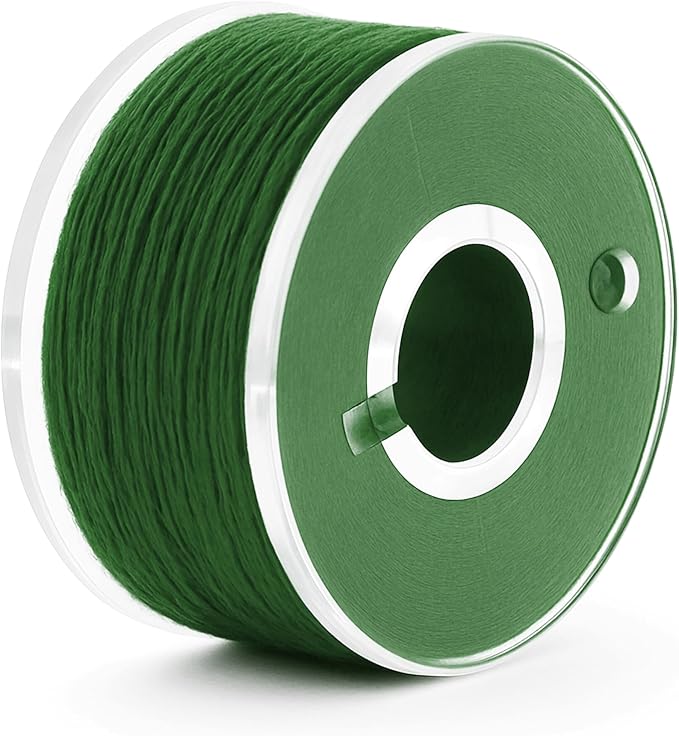 Mandala Crafts 144 Forest Green SA156 Prewound Bobbins for Singer Sewing Machine -15J SA156 Prefilled Bobbin Thread for Brother Sewing Machine and Embroidery