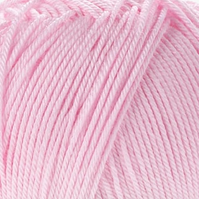 Silky Touch Acrylic Yarn - Soft Sport Weight Yarn for Crochet & Knitting - 100g / 383yds - 100% Microfiber Acrylic - Lightweight Fine Smooth Yarn(Pink - Pastel Pink, 4 Skeins)