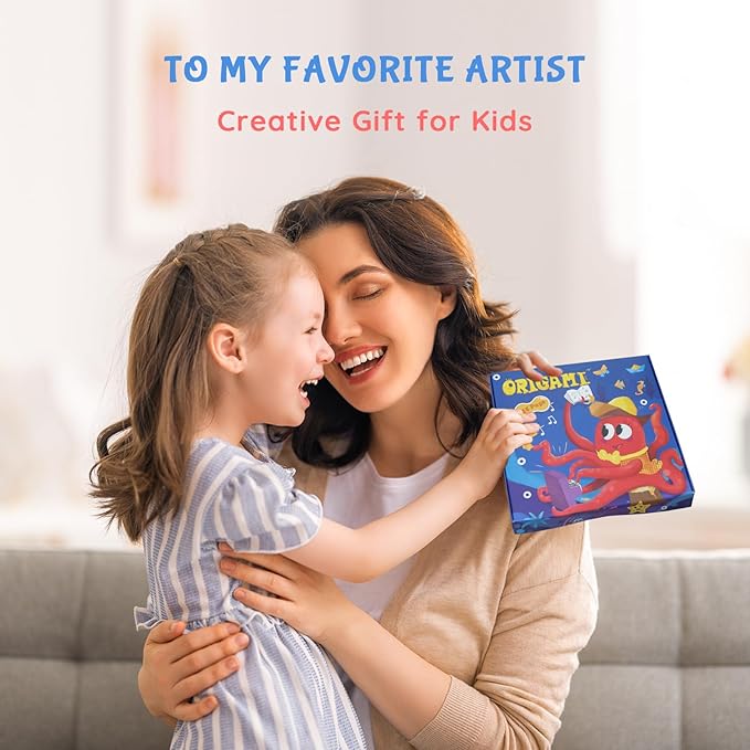 Origami Kit for Kids Ages 5-16, 116 pages with 54 Patterns & Instruction Book | Origami Paper Kit for Beginners & Advanced | Arts & Crafts Toys for Girls & Boys Ages 8-12 | Birthday & Christmas Gifts