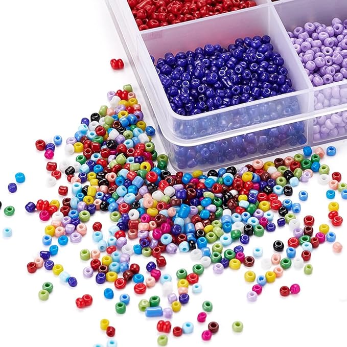 12750 Pcs 2mm Glass Seed Beads Bracelet Making Kit, Small Beads Friendship Jewelry Craft Kit with Lobster Clasps, Jump Rings & Elastic Cord, DIY Art Craft Gift for Girls