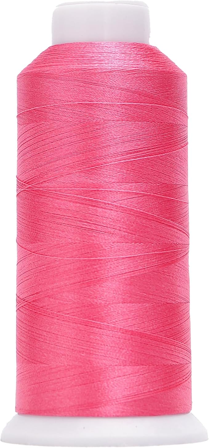High Tenacity Polyester Embroidery Machine Thread 40WT(120D/2) 4000M Per Spool for Commercial and Domestic Embroidery Machine (Flamingo Pink-1721)