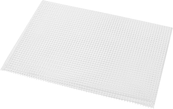 Blank Rug Hooking Mesh Canvas for Rug Making Tapestry Latch Hook Crafts(White,19.6x59inch)