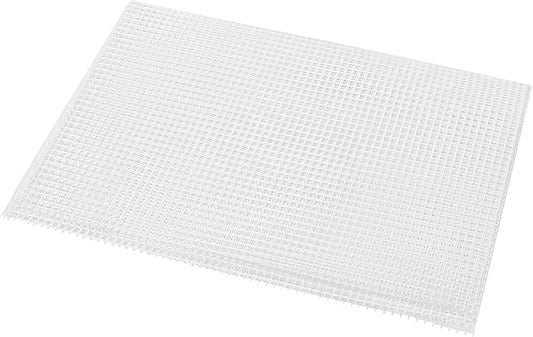Blank Rug Hooking Mesh Canvas for Rug Making Tapestry Latch Hook Crafts(White,19.6x59inch)