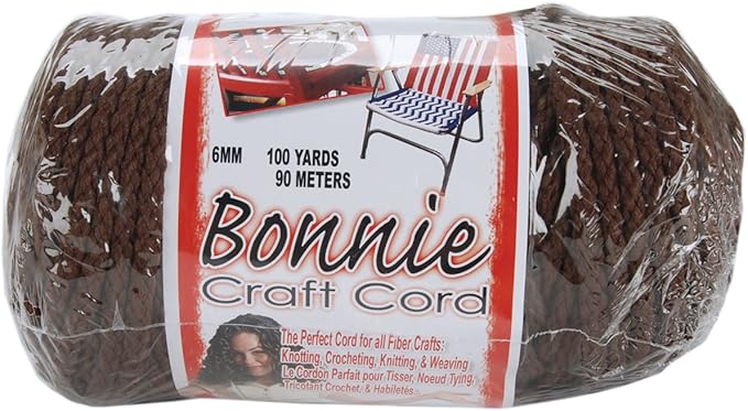 Bonnie Macrame Craft Cord 6mmX100yd - Brown