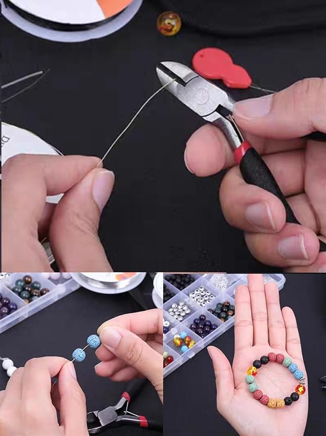 GoddenMene Adult Jewelry Making Supplies kit, Jewelry Making Materials and Tools, Including Jewelry Pliers, Wire, Necklace Chain, Discovery Items, Magnifying Glass and Storage Bag, Repair Assistant