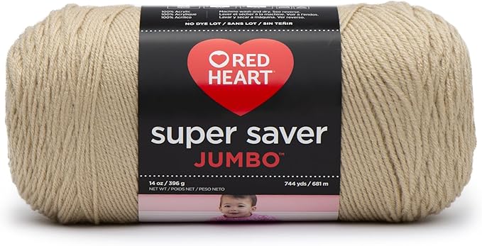 Red Heart Super Saver Jumbo Yarn, Buff