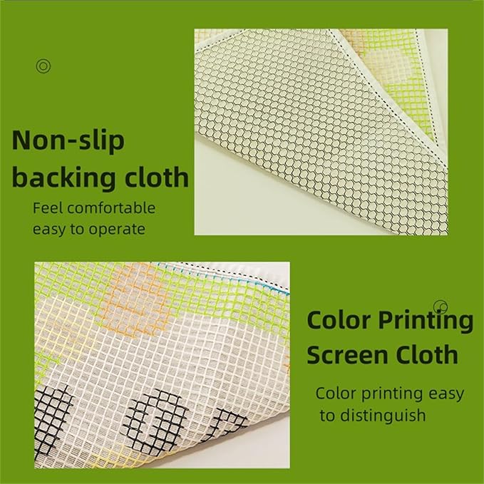 Yglnden Latch Hook Kits for DIY Rug Crafts Insect Pattern Color Printed Canvas,Latch Hook Kits for Beginners Handmade Needlework Crafts Home Decoration,12"x12"
