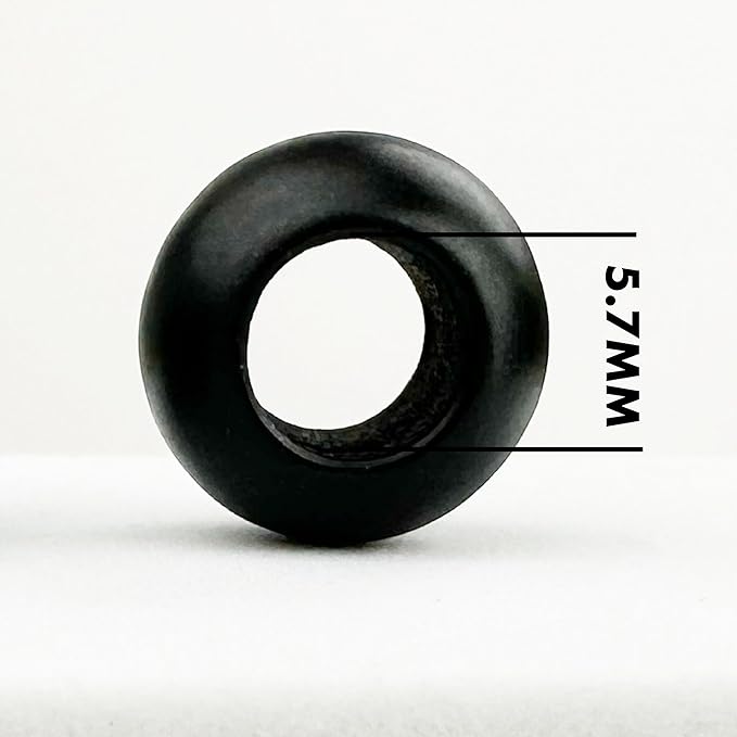 300 acrylic large hole beads for crafts 10mm x 12mm acrylic barrel beads with 5.7mm large hole, black tie matte assortment