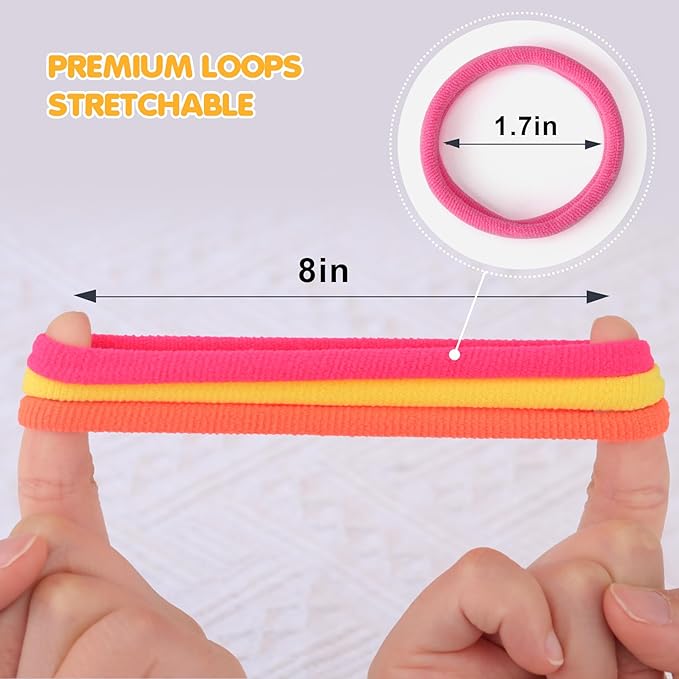 prebox weaving loom loop refill,7 inch 288 pcs in 8 vibrant colors, potholder loops, loom refill loops craft for kids