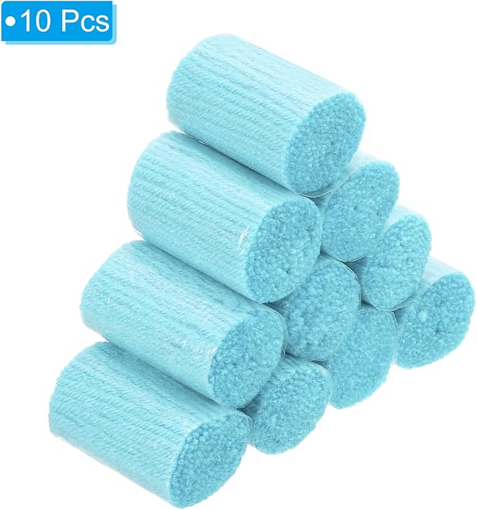 PATIKIL 10 Rolls Latch Hook Yarn, Latch Hook Kit Yarn Precut Hook Rugs Yarn Making Crochet Bundles for Latch Hook Rug Adults Beginners Tapestry DIY Craft, Sky Blue
