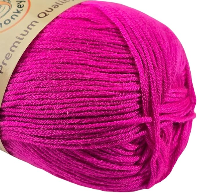 10-Pack of Yonkey Monkey 500 Grams Yarn - 70% Rayon derived from Bamboo, 30% Cotton - Light Rose 9021
